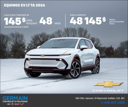 Procurez-vous le Chevrolet Equinox EV 2026