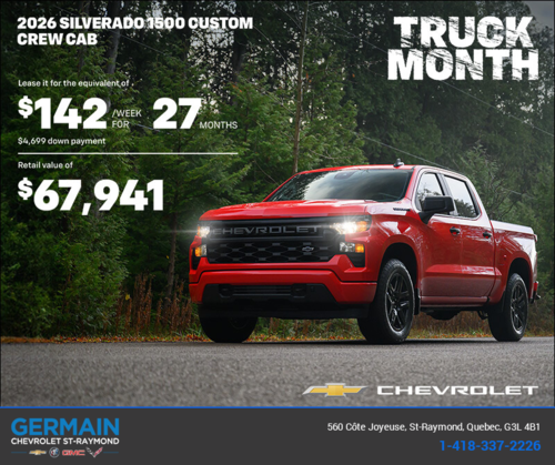 Get the 2026 Chevrolet Silverado 1500 Custom Crew Cab