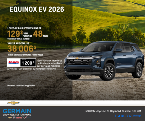 Procurez-vous le Chevrolet Equinox EV 2026