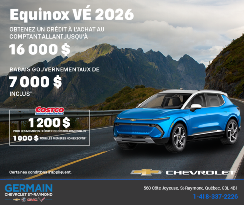 Procurez-vous le Chevrolet Equinox VÉ 2026