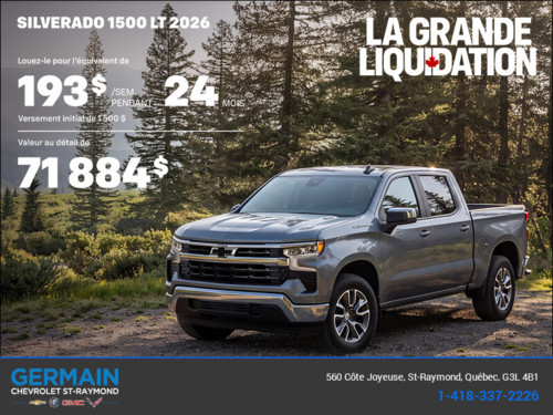 Le Chevrolet Silverado 1500 LT 2026