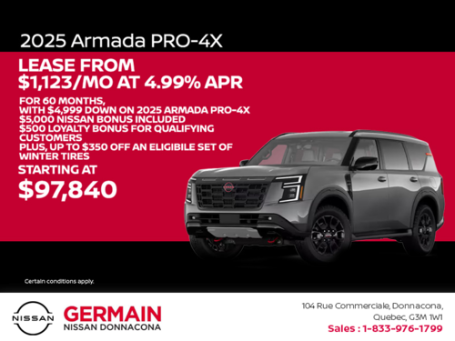 Get the 2025 Nissan Armada Today!