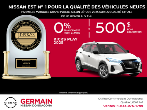 Obtenez le Kicks Play 2025 !