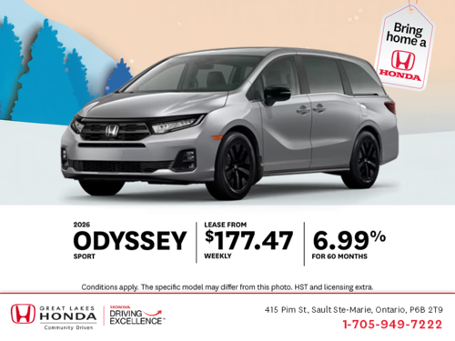 Get the 2026 Honda Odyssey!