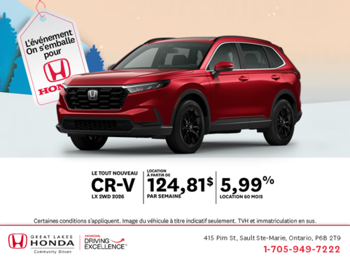 Obtenez le Honda CR-V 2026 !