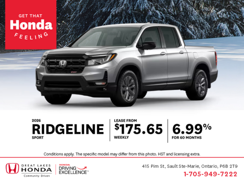 Get the 2026 Honda Ridgeline!