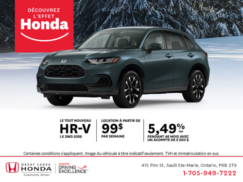 Procurez-vous le Honda HR-V 2026