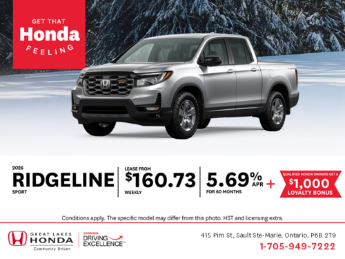Get the 2026 Honda Ridgeline!