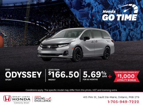 Get the 2026 Honda Odyssey!