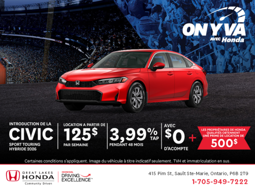 Procurez-vous la Honda Civic Hybride 2026