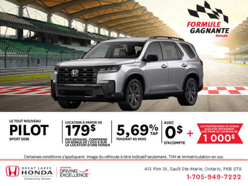 Procurez-vous la Honda Pilot 2026!