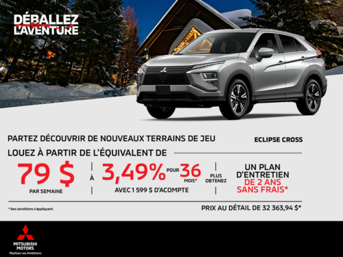 Procurez-vous le Mitsubishi Eclipse Cross 2026