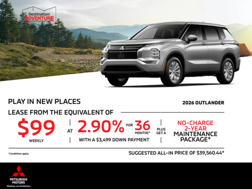 Get the 2026 Mitsubishi Outlander