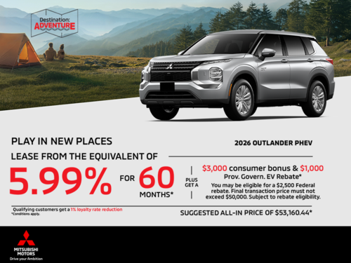 Get the 2026 Mitsubishi Outlander PHEV
