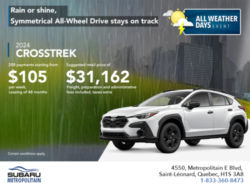 Get the 2024 Crosstrek today!