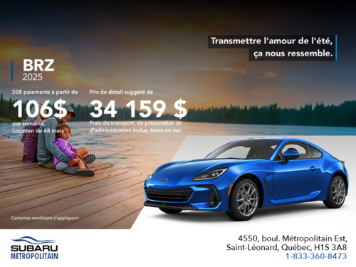 Procurez-vous la BRZ 2025!