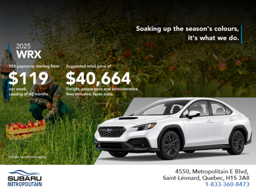 Get the 2025 WRX today!