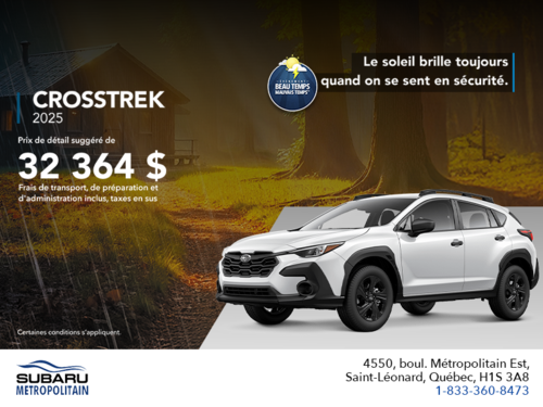 Procurez-vous le Crosstrek 2025!