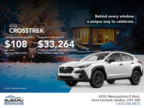 Get the 2026 Crosstrek today!