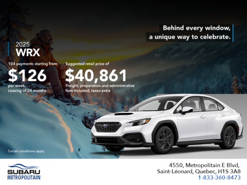 Get the 2025 WRX today!