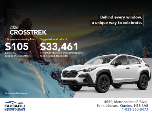Get the 2026 Crosstrek today!