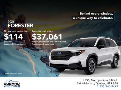 Get the 2026 Forester!