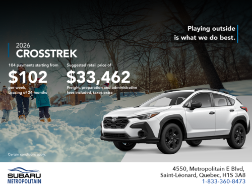 Get the 2026 Crosstrek today!