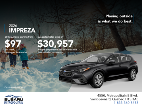 Get the 2026 Impreza!