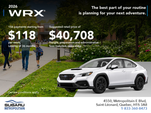 2026 Subaru WRX
