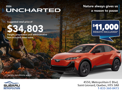 2026 Subaru Uncharted