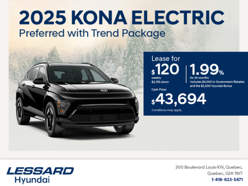 Get the 2025 Hyundai KONA Electric