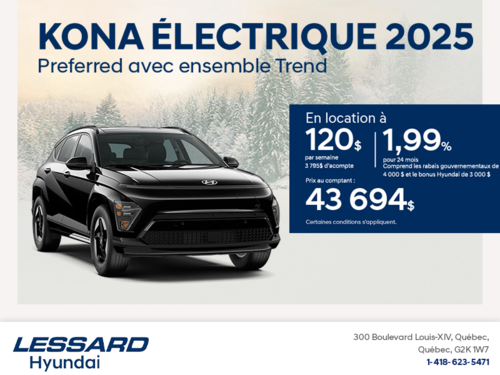 Procurez-vous le Hyundai Kona Electric 2025