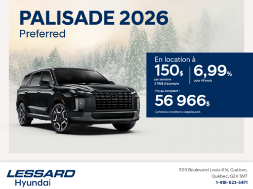 Procurez-vous le Hyundai Palisade 2026