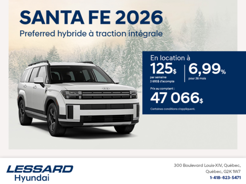 Procurez-vous le Hyundai Santa Fe Hybrid 2026