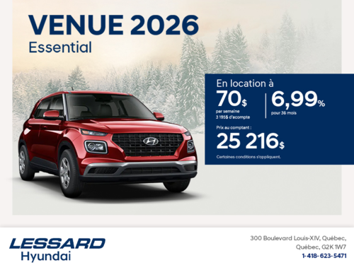 Procurez-vous le Hyundai Venue 2026