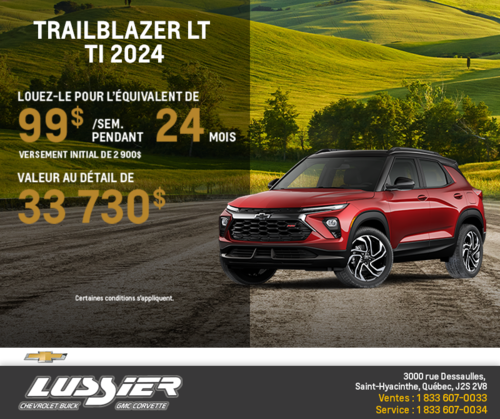 Le Chevrolet Trailblazer LT 2024