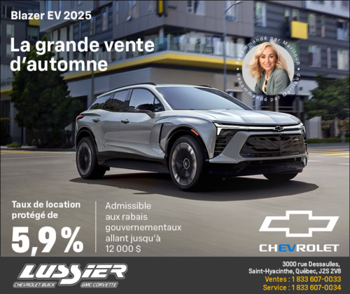 Procurez-vous le Chevrolet Blazer EV 2025