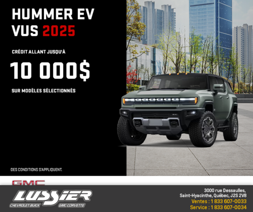 Le GMC Hummer EV VUS 2025