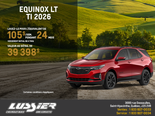 Procurez-vous le Chevrolet Equinox LT TI 2026