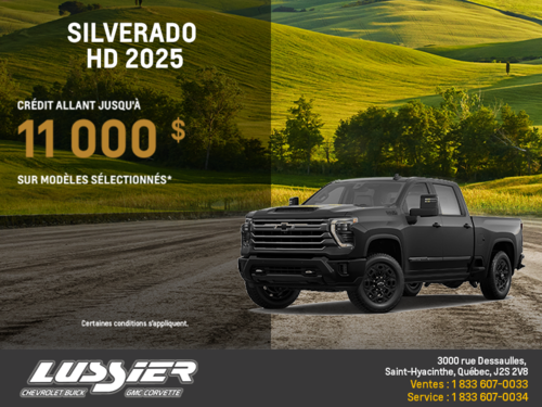 Procurez-vous le Chevrolet Silverado HD 2025