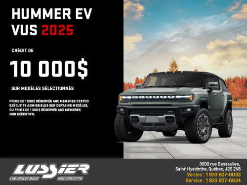 Le GMC Hummer EV VUS 2025