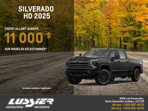 Procurez-vous le Chevrolet Silverado HD 2025