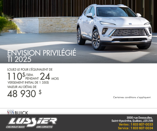 Procurez-vous la Buick Envision Privilégié TI 2025