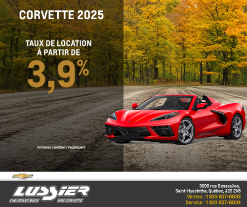 Procurez-vous le Chevrolet Corvette 2025