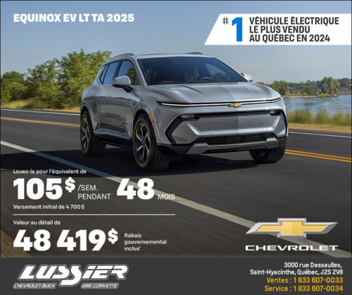 Procurez-vous le Chevrolet Equinox EV 2025