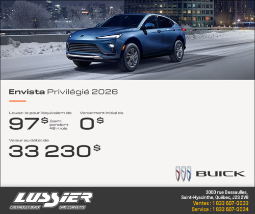 Procurez-vous la Buick Envista 2026