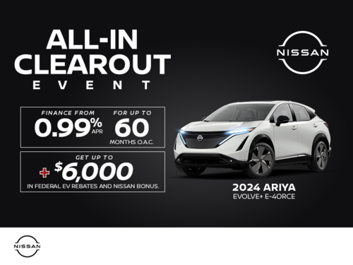 Get the 2024 Nissan Ariya Today!