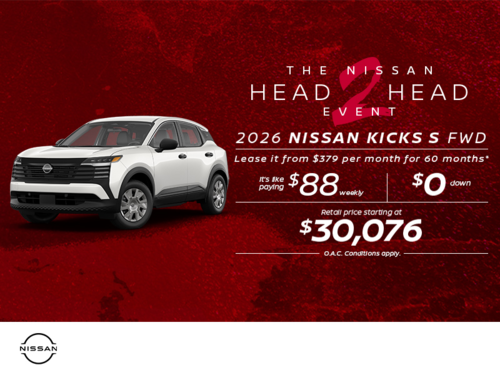 Get the 2026 Kicks S Today!