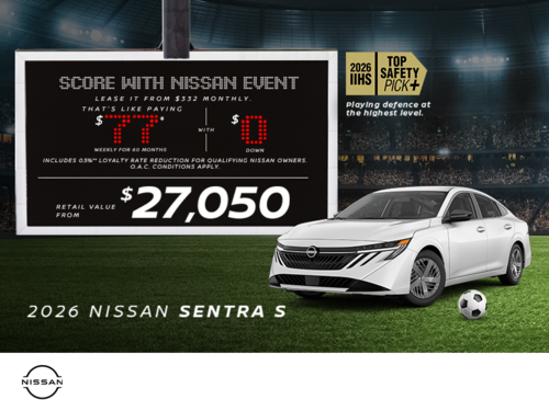 Get the 2026 Sentra S Today!