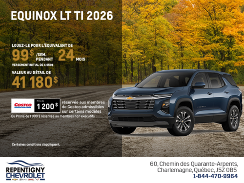Procurez-vous le Chevrolet Equinox LT TI 2026